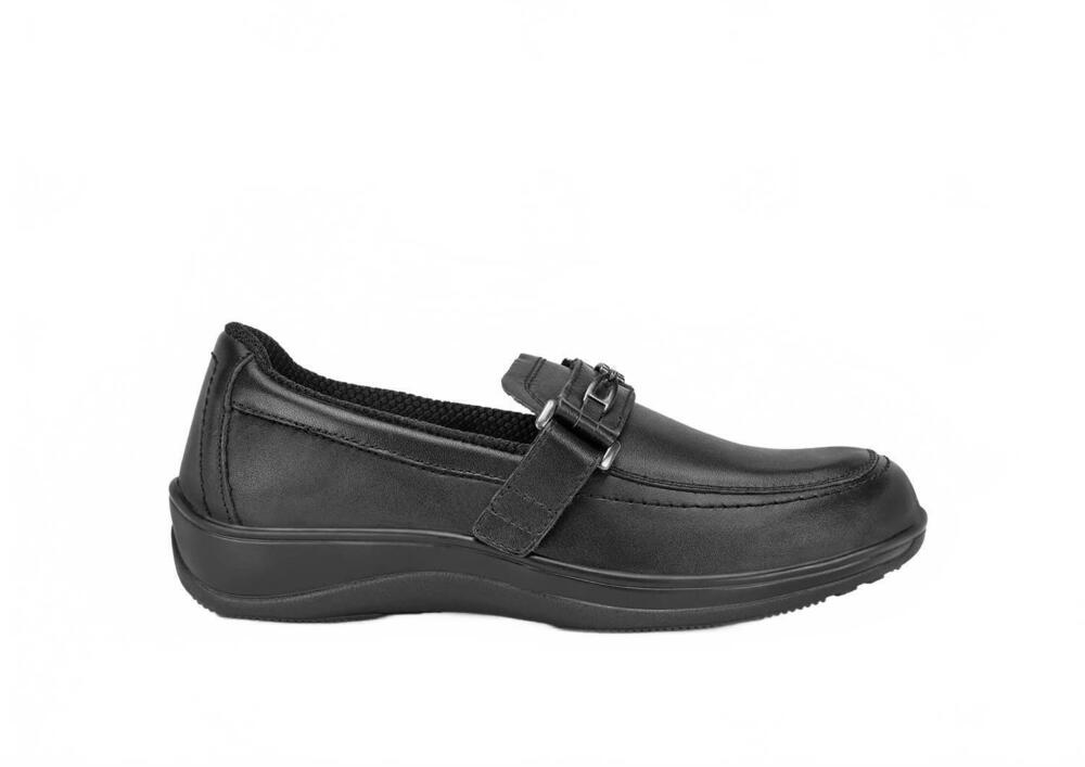NEW ORTHOFEET women's quincy orthopedic slip-on shoe in black